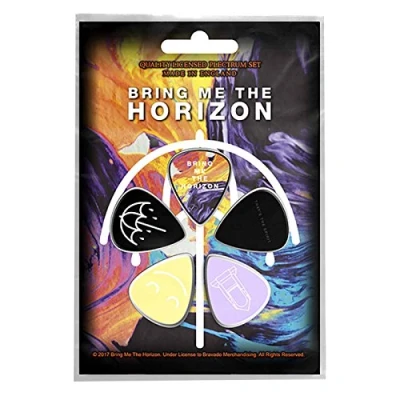 Image of Bring Me The Horizon Plectrum Pack Guitar pick x 5 Band logo sprirt Official One Size
