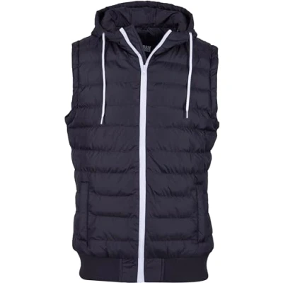 Image of Urban Classics Small Bubble Waistcoat, Men&#039;s, Size: Small, Black