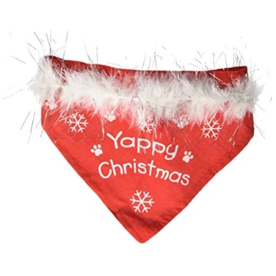 Image of Shatchi 3755 Collar DOG Bandana 3PCS 3 X Cute Yappy Christmas Xmas Dogs Gift Presents Outfil Costume, Red/White
