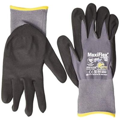 Image of ATG 42 874 MaxiFlex® UltimateTM Glove with Ad Apt Technology, Grey/Black, Size 10