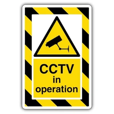 Image of V Safety CCTV In Operation ExtraViz 250 x 350 mm 2mm Rigid Plastic Sign