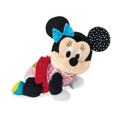 Image of Clementoni Disney Baby Minnie Cat with Me Plush Toy Italian Speaking, Songs and Nursery Rhymes, Children&#039;s Game 6 Months to Crawl, First Steps, Music Activity Centre, 17992