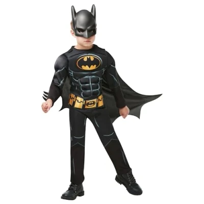 Image of Rubie&#039;s 3000759 10000 Batman Fancy Dress, Cartoons, Multicolour, 9 10 Years