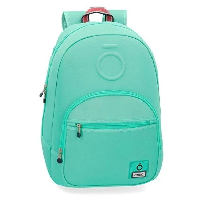 Image of Enso Basic Backpack Adaptable to Trolley Green 32x46x15 cms Polyester for 15.6&quot; Laptop 22.1L