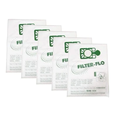 Image of 5 X NEW Numatic Henry Hetty James FILTER FLO Vacuum Cleaner Hoover Bags