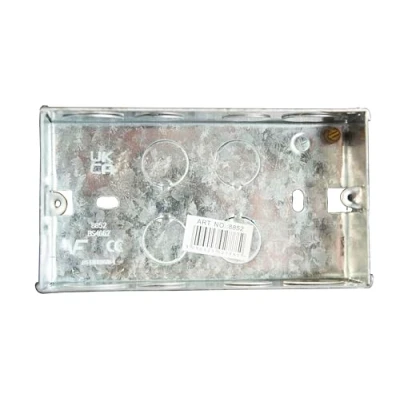 Image of Two Gang Metal Box Dencon 45mm 2 to BS4664 *Fast Postage*