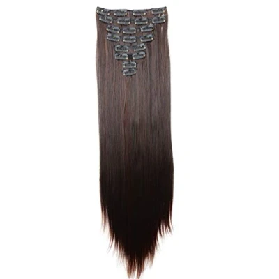 Image of CAISHA XXL 24&quot; 8 Pieces Set Clip In Extensions Hair Extension Hairpiece Straight Dark Brown Mix CES23