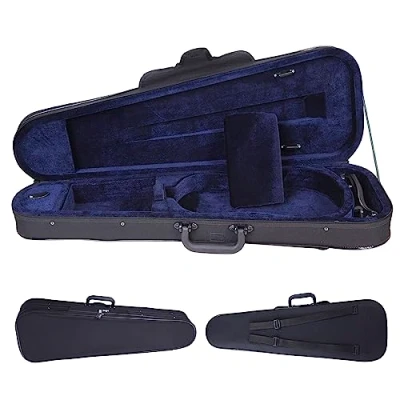 Image of Aileen CSV102 Basic Professional Triangular Lightweight Suspension Carry Violin Hard Case 4/4 Full Size Black