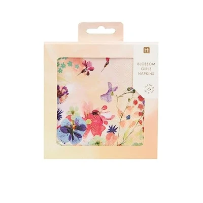 Image of Floral Easter Napkins for an Afternoon Tea Party, Birthday, Engagement, Baby Shower Bridal or Hen Party Pack Of 20