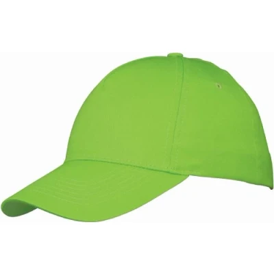 Image of US BASIC 5 PANEL CHILDRENS BASEBALL CAP HAT 13 COLOURS (APPLE GREEN)