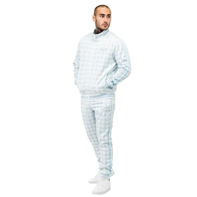 Image of Lonsdale Men&#039;s Witton Tracksuit, White/Blue, L