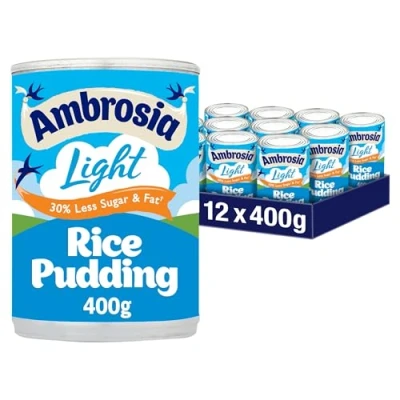 Image of Ambrosia Devon Ready to Eat Rice Pudding Can 400 g (Pack of 12)