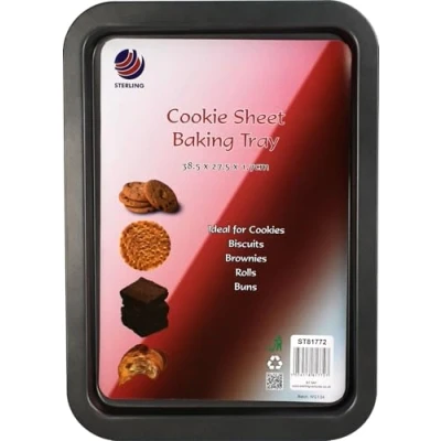 Image of Premium Non Stick Baking Tray Dishwasher Safe Oven Matt Coating 38.5x27.5x1.7cm Sheet Grey (1)