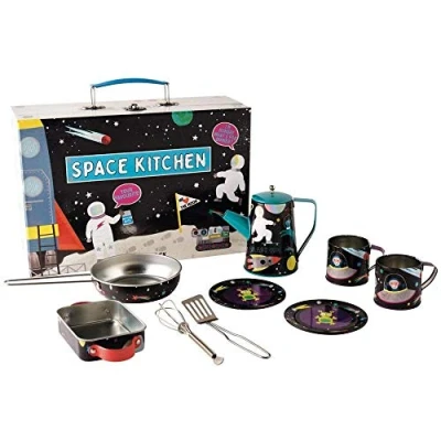 Image of Floss &amp; Rock 10 Piece Space Tin Kitchen Set