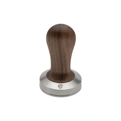 Image of LELIT Coffee Tamper for LELIT58 Filter with Wooden Handle, Silver/Brown