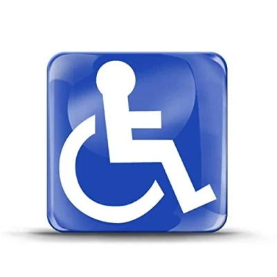 Image of SkinoEu® 1 x 3D Waterproof 100% UV Protected Invalid Disabled Handicap Sign Wheelchair Auto Moto Windows Home Stickers KS 56