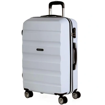 Image of ITACA Rigid Suitcase Medium Size ABS 65cm Hard Shell Lightweight 20kg with Combination Lock and Resistant Travel Suitcase, White