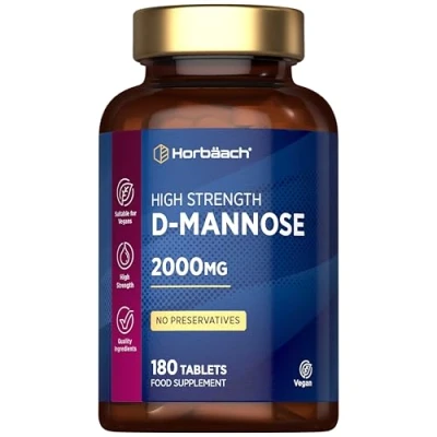 Image of D Mannose Tablets 1500mg 180 Vegan Count High Strength DMannose Supplement No Preservatives by Horbaach