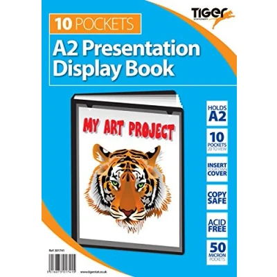 Image of Tiger 10 A2 Pocket Presentation Display Book Black