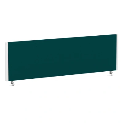 Image of Impulse/Evolve Plus Bench Screen 1400 Bespoke Maringa Teal White Frame