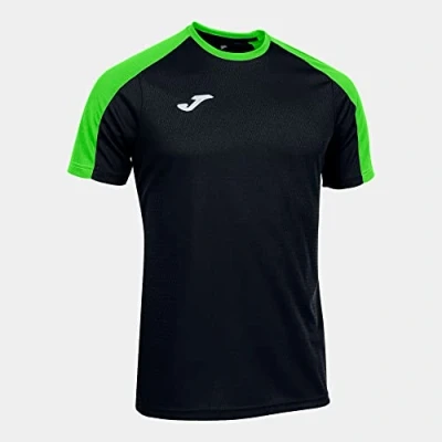 Image of Joma Men&#039;s Eco Championship Short Sleeve T Shirt, Green Black, XL