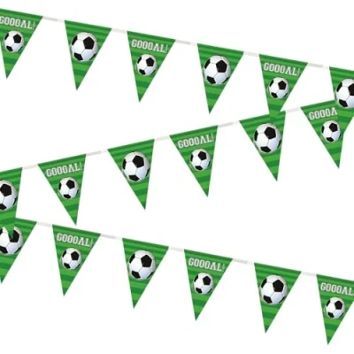 Image of Green Beauty 3D Soccer Plastic Flag Banner (365cm) Perfect Party Decor for Celebrations, Parties &amp; Game Days 1 Pc