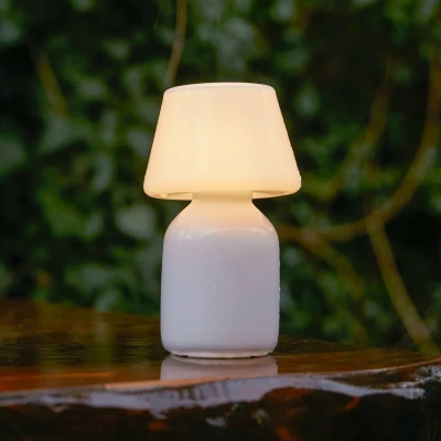 Image of HAY Apollo Portable LED table lamp battery made of glass