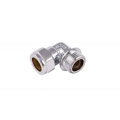 Image of COMAP 75730 15mm x 1/2 Chrome Compression Male Elbow Plumbing Fitting