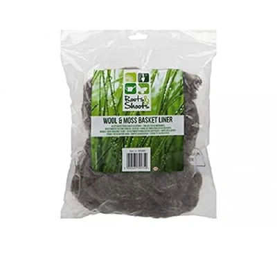 Image of The Home Fusion Company Wool &amp; Moss Easy To Use Hanging Basket Liner Absorbs Retains Water