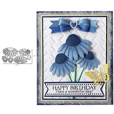 Image of Cutting Dies for Card Making, YunTrip Daisy Flower Metal Stencil DIY Scrapbooking Album Embossing Photo Crafts Paper Cards Decorative Craft