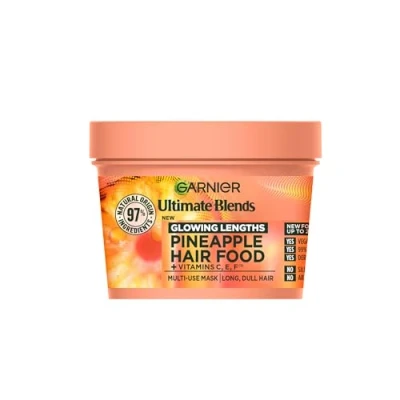 Image of Garnier Ultimate Blends Glowing Lengths Pineapple &amp; Amla Hair Food 3 in 1 Mask Treatment 400ml