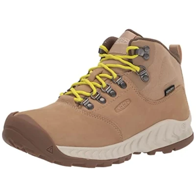 Image of KEEN Women&#039;s NXIS Explorer Mid Waterproof Hiking Boots, Safari/Birch, 5.5 UK