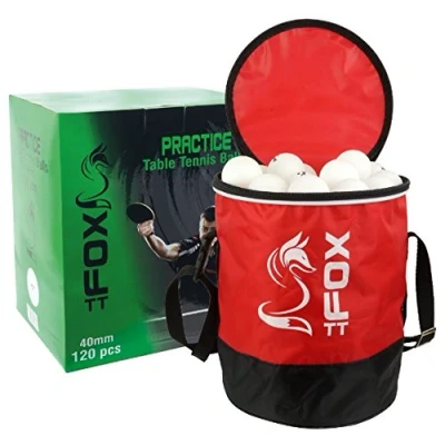 Image of Sports Innovation Ltd Fox TT White 40mm Practice Table Tennis Balls &amp; Bag (Pk120)