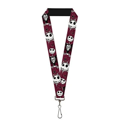 Image of Buckle Down Lanyard 1.0 Nightmare Before Christmas Jack Face, Multicolor, One size