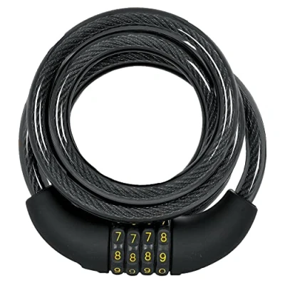 Image of Oxford Lk204 Combi Lock, Smoke, 1.5m x 12mm