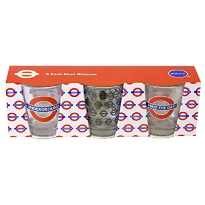 Image of GWCC Licensed TFL Underground, Mind the gap, set of 3 Shot Glasses