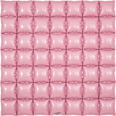 Image of Oaktree 36&quot; Matte Pink 7x7 Waffle Foil Balloon Packaged