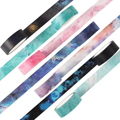 Image of YUBX Washi Tape Set Decorative for DIY Crafts, Bullet Journals, Planners, Scrapbooking, Wrapping 15mm Wide (Fastary)