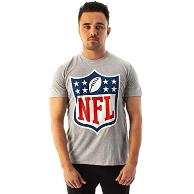 Image of NFL Jersey T Shirt for Men American Football Game Short Sleeve Grey Top Gamer Clothing Merchandise