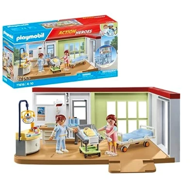Image of Playmobil 71616 Action Heroes: Maternity ward, made from over 80% recycled and bio based materials, detailed play sets suitable for children ages 4+