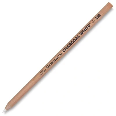 Image of General Charcoal Pencil 558 White