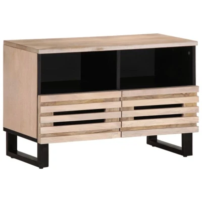 Image of vidaXL TV Cabinet White 70x34x46 cm Solid Wood Mango