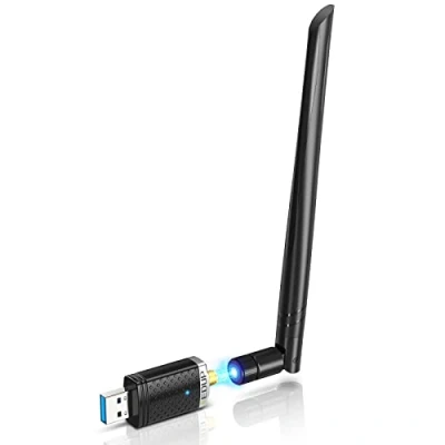 Image of EDUP 1300Mbps USB WiFi Dongle 3.0 Adapter with 5dBi Antenna 802.11ac Dual Band 2.4GHz/5GHz for PC/Desktop/Laptop, Supports Windows 11/10/8.1/8/7/XP/Vista, Mac OS X 10.9 10.15