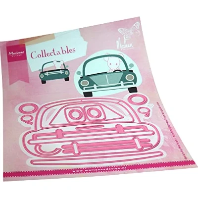 Image of Marianne Design Collectables, Car by Marleen, Intricate Designs and Embossed Details for Paper Crafts, Pink, One Size