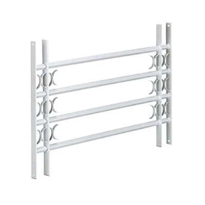 Image of Relaxdays Burglary Protection Window Grille Pull Out Galvanized Steel Security Bars, Metal, Grey, 3.5 x 150 60 cm