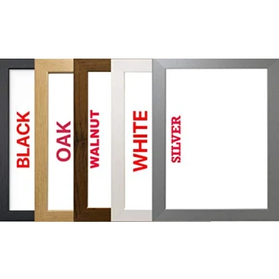 Image of 40 x 50 cm Black Photo Frame,White, Oak, Walnut, Grey (Black)