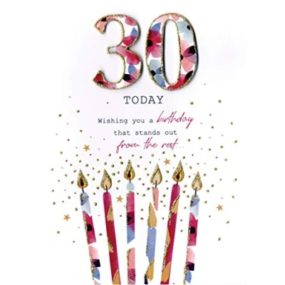 Image of Just To Say 30 Today Female 30th Birthday Greeting Card Second Nature Cards JT168