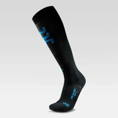 Image of UYN S100324 B032 TREKKING FIVE MERINO SOCKS Men&#039;s Black/Blue 35/38