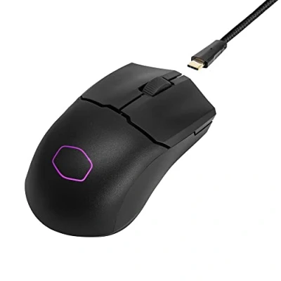 Image of Cooler Master MM712 RGB LED Ultralight 59g Hybrid Wireless Gaming Mouse 19K DPI PAW3370 Optical Sensor, 70 Million Click Switches, On The Fly System, MasterPlus+ (38K DPI, PC only) Black