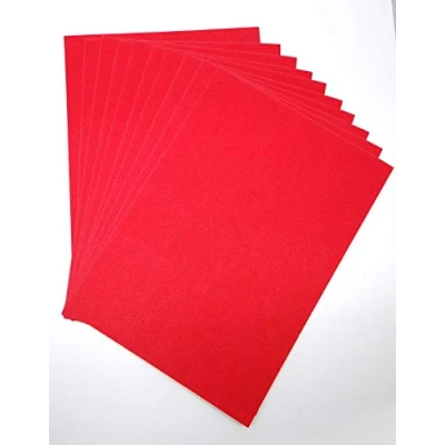 Image of A4 Red Glitter Card Paper Non Shed Sparkle Craft Sheets 250gsm Bling Crafting Cardstock Acid Free (Red 10 Sheets)